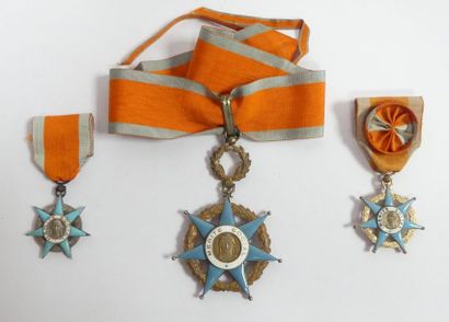 null Ordre du Mérite Social: Croix de commandeur en vermeil (manques dans l'émail...