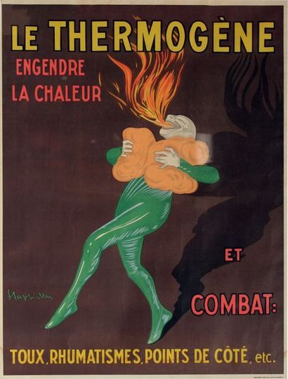 null Leonetto CAPPIELLO (1875-1942) Le thermogène. Affiche lithographique en couleurs,...