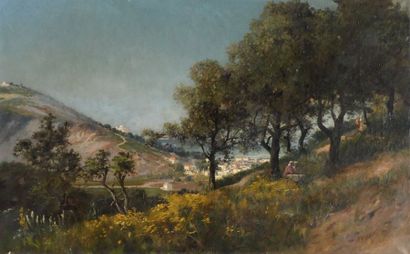 null Joseph Jacques REYMANN (1848-?) Panorama d'Alger, aux couples et promeneurs....