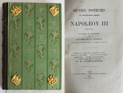null NAPOLEON III. Œuvres posthumes et autographes inédits de Napoléon III en exil,...