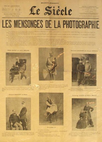 null Affaire Dreyfus. Page du journal Le siècle, supplément gratuit du 11 janvier...