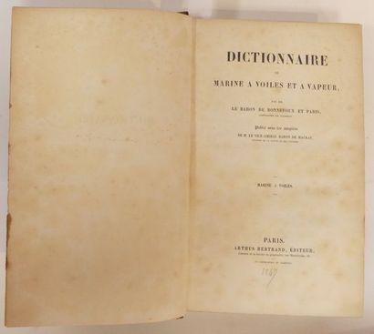 null BONNEFOUX et PARIS (Capitaines de vaisseau). Dictionnaire de Marine à voiles...
