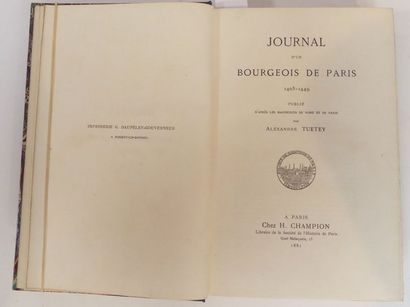null [PARIS]. Journal d’un bourgeois de Paris. 1405-1449. Publié d’après les manuscrits...