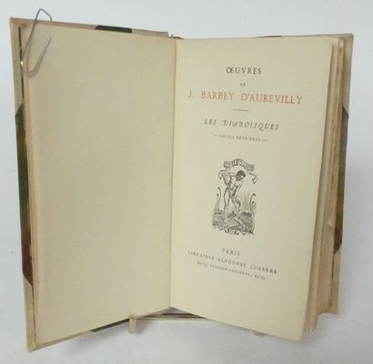 null BARBEY d’AUREVILLY. Les Diaboliques. Paris, Alphonse Lemerre, s.d. Un vol. in-12,...