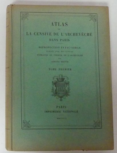 null BRETTE (Armand). Atlas de la Censive de l’Archevêché dans Paris. Reproduction...