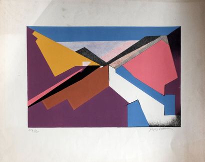 null Jacques VILLON (1875-1963) Composition abstraite. lithographie en couleurs signée...