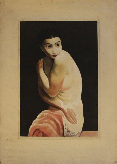 null Moïse KISLING (1891-1953) Kiki de Montparnasse nue. Aquatinte en couleurs. (Nombreux...