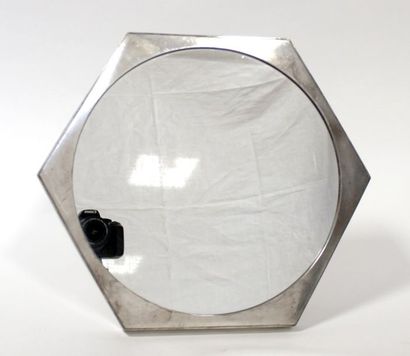 null Louis SÜE (1875-1968) pour GALLIA ed. CHRISTOFLE. MIROIR hexagonal, l'encadrement...