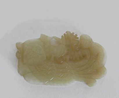 null PLAQUE en jade sculpté, Chine