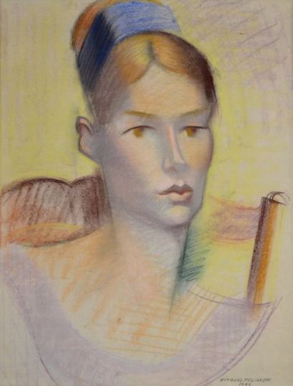 null Nicolas POLIAKOFF (1899-1976) Portrait de femme. Pastel signé en bas à droite...