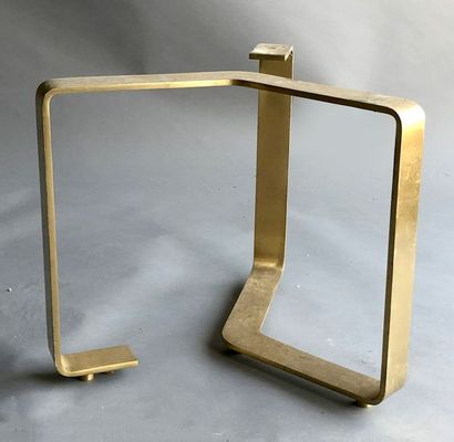 null PIETEMENT de table basse lamellaire en bronze H. 45 cm env.