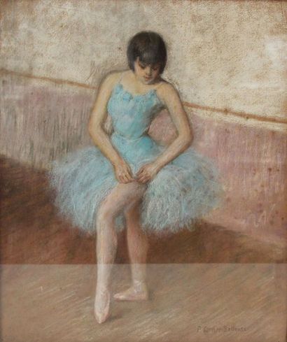 null Pierre CARRIER-BELLEUSE (1851-1932/33) Danseuse Pastel sur papier signé en bas...
