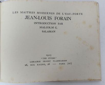 null J.L FORAIN, Modern masters of etching, Format oblong, 12 reproductions de gravures...