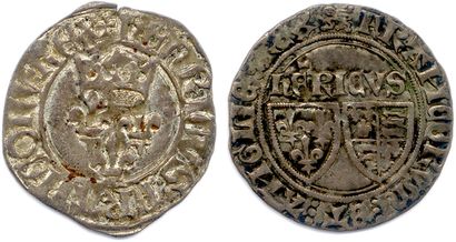 null HENRI V 1415-1422 et HENRI VI 1422-1453 Rois de France et d’Angleterre. Lot...