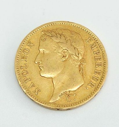 null *PIECE DE 40 francs à l'effigie de Napoleon 1er Empereur 1808. Poids 12,9 g