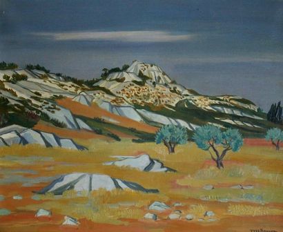 null Yves BRAYER (1907-1990) Paysage de Provence Huile sur toile signée en bas à...