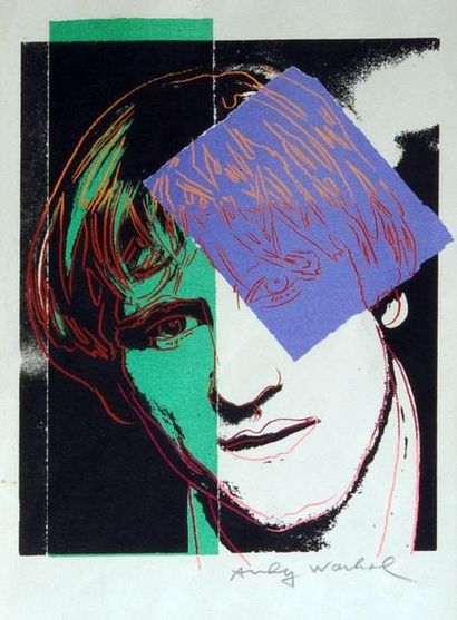 null Andy WARHOL (1928-1987) Gérard Depardieu Sérigraphie en couleurs signée dans...