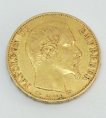 null PIECE de 20 francs or 1859