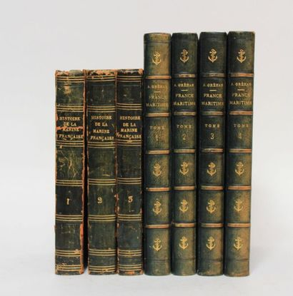 null GREHAN Amédée, La france maritime, Paris, Pilout, 1844-46, 4 volumes in-4 illustrés...