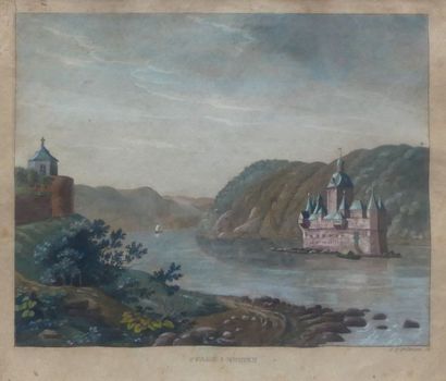 null S.H. Petersen sc., PFALZ I RHINEN, Gravure en couleur, 16 x 19 cm