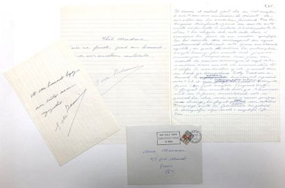 null BEAUVOIR (Simone de) romancière et philosophe française (1908-1986) Lettre autographe...