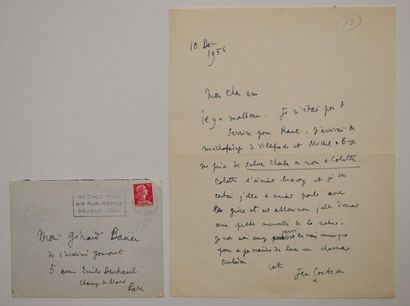 null COCTEAU (Jean) poète aux multiples activités (1889-1963) Lettre autographe signée...