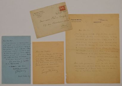null FEYDEAU (Georges) auteur dramatique français (1862-1921) 2 lettres autographes...