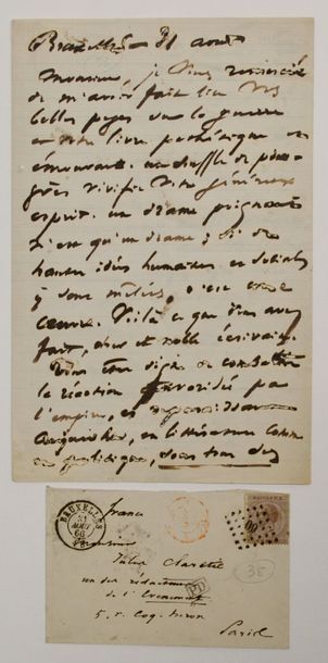 null HUGO (Victor) poète français (1802-1885) Lettre autographe signée « Victor Hugo...