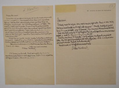 null MIRBEAU (Octave) écrivain et critique d’art (1848-1917) 2 lettres autographes...
