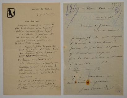 null RENARD (Jules) écrivain et auteur dramatique français (1864-1910) 2 lettres...