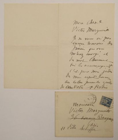 null RODIN (Auguste) sculpteur français (1840-1917) Lettre autographe signée au romancier...
