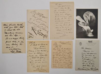 null FULLER (Loïe) danseuse américaine (1882-1928) 6 lettres autographes signées...