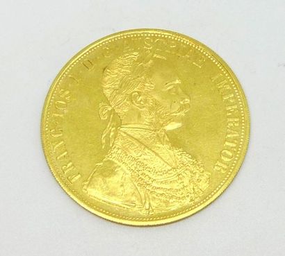 null PIECE en or jaune à l'effigie de François Joseph, empereur d'Autriche Hongrie,...
