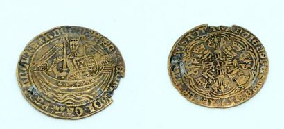null EDOUARD III D'ANGLETERRE (1327-1377), Noble d'or figurant le roi dans une nef...