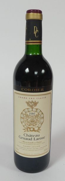 null 5 blles Domaine Cordier Château Gruaud Larose 1986 caisse bois