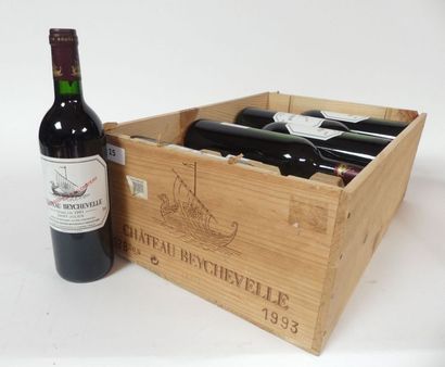 null 12 blles Château Beychevelle 1993 caisse bois