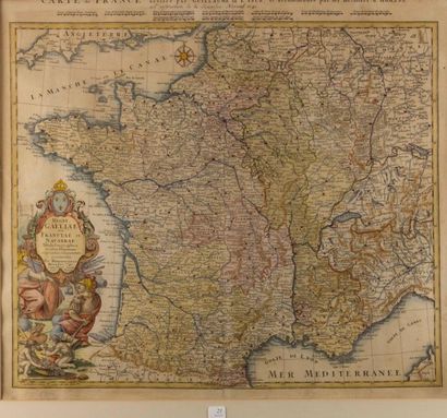 null Carte de France dressée par Guillaume L'Isle et accomodée par les héritiers...
