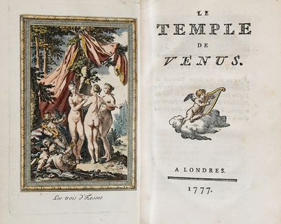 null CREBILLON FILS. LE TEMPLE DE VENUS. Londres, s.n., 1777. In-8, basane marbrée,...