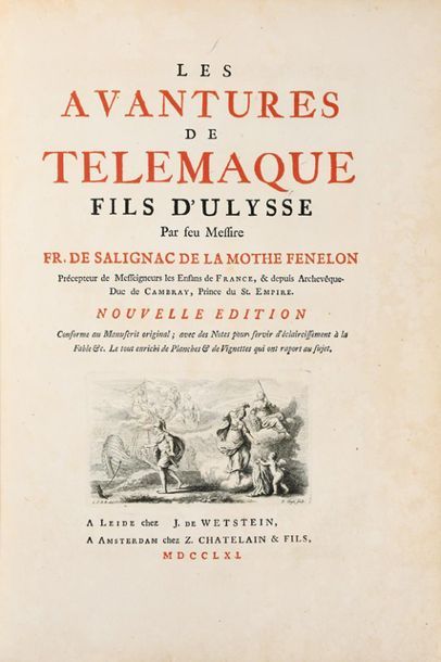 null FENELON. LES AVENTURES DE TELEMAQUE, fils d’Ulysse, par feu Messire Fr. Salignac...
