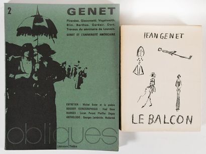 null GENET (Jean). LE BALCON. Décines, l'Arbalète, Marc Barbezat, 1956. Petit in-8,...