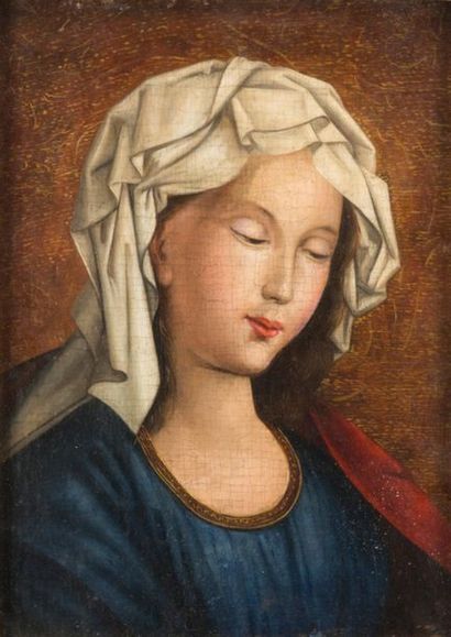 null In the taste of the 16th century. Portrait of the Virgin Mary. Oil on panel....