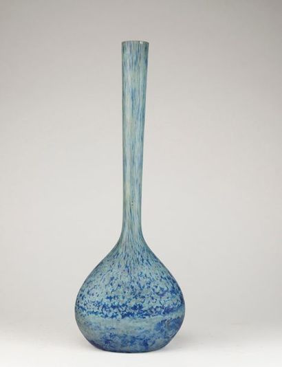null DELATED, Nancy. Berluze vase in cloudy and textured light blue and dark blue...