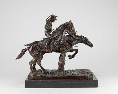 null Isidore Jules Bonheur (1827-1901)
Steeple Chase or the Bronze Jockeys
with a...