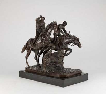 null Isidore Jules Bonheur (1827-1901)
Steeple Chase or the Bronze Jockeys
with a...