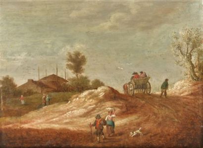 null Ecole hollandaise vers 1800 dans l'esprit de Pieter Molyn (XVIIème siècle)....
