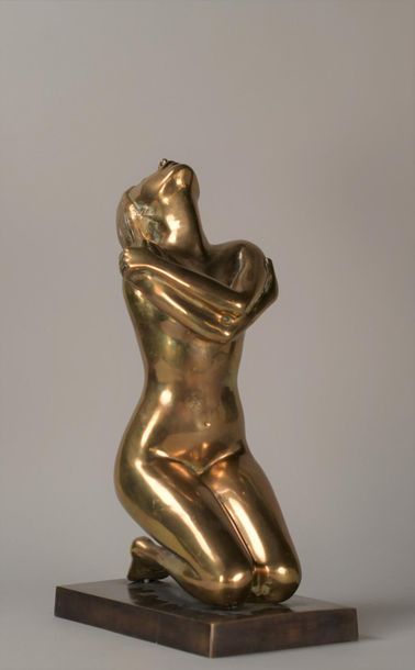 null Ruth RICHARD (1937-2019). "L'extase". Epreuve en bronze, signée et numérotée...