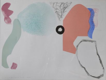 null Michel DUPORT (né en 1943).
Composition. 1999.
Lithographie couleur signée et...