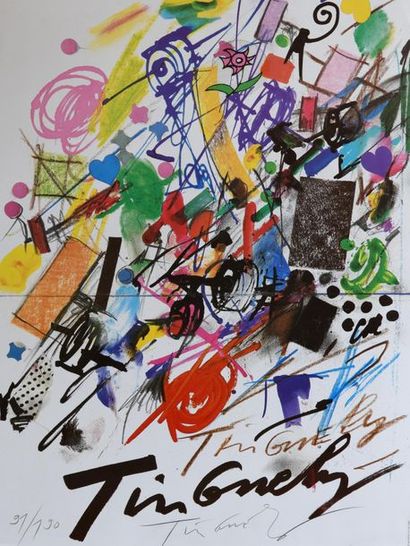 Jean TINGUELY (1925-1991). Composition. Affiche...
