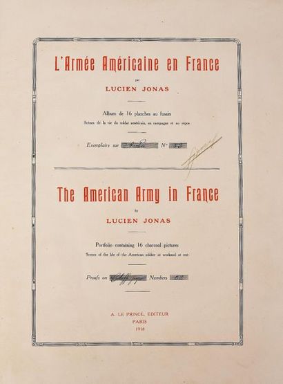 null JONAS (L.) (1880-1947). 
L’ARMEE AMERICAINE EN FRANCE. Paris, Le Prince, Editions...