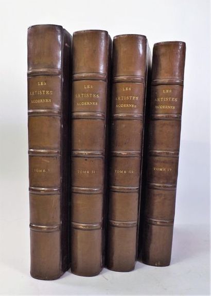 null MONTROSIER (Eugène). LES ARTISTES MODERNES. Paris, Launette, 1881-1884. 4 volumes...